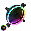   Raider Dual-Ring 16 LED 120mm Rainbow RGB Fan 5pin - Alternative image