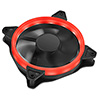   OEM Red Ring 12cm Fan 4pin Molex 3pin White Box - Alternative image