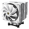 GameMax Twin600 Dual-Tower White CPU Cooler With 120mm Fluid Dynamic Bearing PWM Fan 6 x 6mm Heat Pipes TDP 250W - Alternative image