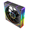 Powercool Aura 120mm ARGB Black 4pin PWM PC Cooling Infinity Reverse Fan - Alternative image