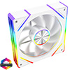 View more info on Powercool Aura 120mm ARGB White 4pin PWM PC Cooling Infinity Reverse Fan...