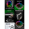 GameMax Gamma 300 Rainbow ARGB CPU Cooler Aura Sync 3 Pin - Alternative image