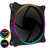 GameMax Mirage Rainbow RGB 120mm Fan 5V Addressable 3pin Header  3pin MB  - Alternative image