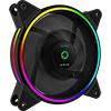 GameMax Razor 12cm Rainbow ARGB Fan RTB 3pin M&F Aura Header 3pin/4pin Power - Alternative image