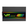 GameMax VP-700W Semi-Modular 80 Plus Bronze Black Power Supply With 120mm RGB Fan - Alternative image