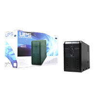 Powercool Smart UPS  850VA 2 x UK Plug RJ45 x 2 USB LED Display - Click below for large images
